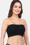 Amour Secret Single Layered Non-Wired 3/4Th Coverage Tube Bra - Black — thumbnail 5