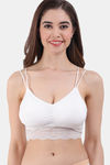 Amour Secret Padded Non-Wired Full Coverage Bralette - White — thumbnail 1