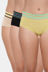 Amour Secret Medium Rise Three-Fourth Coverage Hipster Panty (Pack of 3) - Multicolor — thumbnail 1