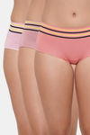 Amour Secret Medium Rise Three-Fourth Coverage Hipster Panty (Pack of 3) - Multicolor — thumbnail 1