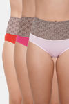 Amour Secret High Rise Three Fourth Coverage Hipster Panty (Pack of 3) - Multicolor — thumbnail 1