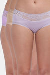 Amour Secret Medium Rise Three Fourth Coverage Hipster Panty (Pack of 3) - Multicolor — thumbnail 1