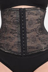 Amour Secret Front Open Wrap Tummy Shaper Belt  - Black — thumbnail 4