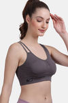 Amour Secret Medium Impact Padded Super Soft Sports Bra - Dark Grey — thumbnail 4