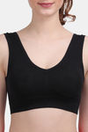 Amour Secret Medium Impact Padded Super Soft Sports Bra - Black — thumbnail 5