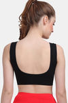 Amour Secret Medium Impact Padded Super Soft Sports Bra - Black — thumbnail 2
