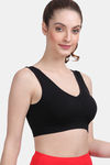 Amour Secret Medium Impact Padded Super Soft Sports Bra - Black — thumbnail 4
