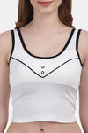 Amour Secret Medium Impact Padded Super Soft Sports Bra - White — thumbnail 5