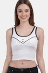 Amour Secret Medium Impact Padded Super Soft Sports Bra - White — thumbnail 1