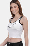 Amour Secret Medium Impact Padded Super Soft Sports Bra - White — thumbnail 3