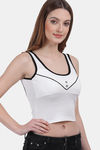 Amour Secret Medium Impact Padded Super Soft Sports Bra - White — thumbnail 4