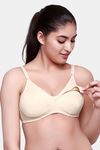 Floret Double Layered Wirefree Natural Lift Nursing Bra - Skin — thumbnail 5