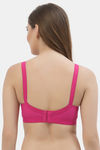 Floret Double Layered Non Wired Full Coverage Super Support Bra - Magenta — thumbnail 2