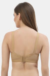 Floret Double Layered Non Wired Full Coverage Super Support Bra - Nude — thumbnail 2