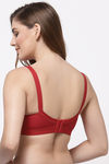 Floret Double Layered Wirefree Super Support Bra - Red — thumbnail 2