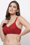 Floret Double Layered Wirefree Super Support Bra - Red — thumbnail 3