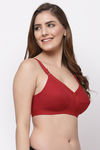 Floret Double Layered Wirefree Super Support Bra - Red — thumbnail 4