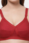 Floret Double Layered Wirefree Super Support Bra - Red — thumbnail 5