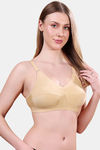 Floret Double Layered Non Wired Full Coverage Super Support Bra - Skin — thumbnail 3
