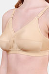 Floret Double Layered Non Wired Full Coverage Super Support Bra - Skin — thumbnail 5