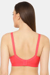 Floret Double Layered Non Wired Full Coverage Super Support Bra - Tomato — thumbnail 3