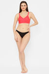 Floret Double Layered Non Wired Full Coverage Super Support Bra - Tomato — thumbnail 4