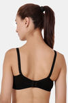 Floret Wirefree Natural Lift 3/4th Coverage Lace Bra - Black — thumbnail 4
