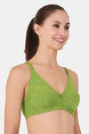 Floret Wirefree Natural Lift 3/4th Coverage Lace Bra - Olive — thumbnail 3