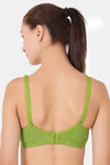 Floret Wirefree Natural Lift 3/4th Coverage Lace Bra - Olive — thumbnail 4