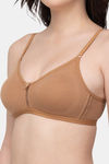 Floret Double Layered Wirefree Natural Lift T-Shirt Bra - Nude — thumbnail 4