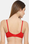 Floret Double Layered Wirefree Natural Lift T-Shirt Bra - Red — thumbnail 2