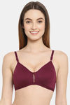 Floret Double Layered Wirefree Natural Lift T-Shirt Bra - Wine — thumbnail 1