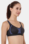 Floret Double Layered Wirefree T-Shirt Bra - Grey — thumbnail 3
