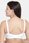 Floret Single Layered Non-Wired Medium Coverage Lace Bra - White — thumbnail 3