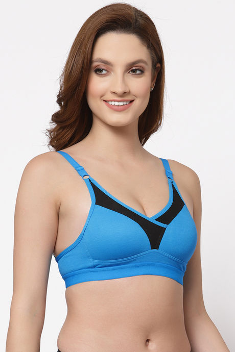 Floret Padded Non Wired Full Coverage Push-Up Bra - Dcyan — image 4