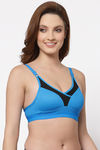 Floret Padded Non Wired Full Coverage Push-Up Bra - Dcyan — thumbnail 4