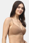 Floret Extra Soft Cups Wirefree Natural Lift Push Up Bra - Nude — thumbnail 3
