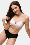 Floret Wirefree Natural Lift 3/4th Coverage Push Up Bra - White — thumbnail 6