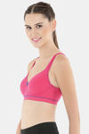 Floret Wirefree Natural Lift Push-Up Bra - Magenta — thumbnail 2