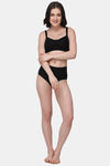 Floret Double Layered Non Wired Full Coverage Minimiser Bra - Black — thumbnail 6