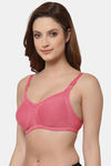 Floret Double Layered Non Wired Full Coverage Minimiser Bra - China Rose — thumbnail 3