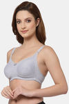 Floret Double Layered Non Wired Full Coverage Minimiser Bra - Cool Grey1 — thumbnail 3