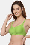 Floret Double Layered Non Wired Full Coverage Minimiser Bra - Lime Green — thumbnail 3