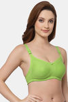 Floret Double Layered Non Wired Full Coverage Minimiser Bra - Lime Green — thumbnail 4