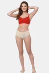 Floret Double Layered Non Wired Full Coverage Minimiser Bra - Red — thumbnail 6