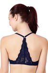 Floret Wirefree Natural Lift Pretty Back Bra - Navy — thumbnail 4