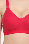 Floret Double Layered Non Wired 3/4Th Coverage Minimiser Bra - Magenta — thumbnail 5
