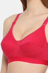 Floret Double Layered Non Wired 3/4Th Coverage Minimiser Bra - Magenta — thumbnail 6