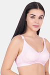 Floret Double Layered Wirefree Minimiser Bra - Pink — thumbnail 3