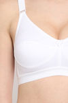 Floret Double Layered Non Wired 3/4Th Coverage Minimiser Bra - White — thumbnail 5